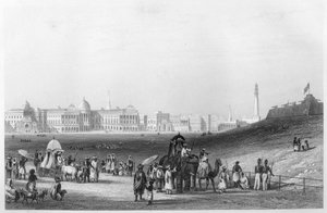منظر لكلكتا من Esplanade ، c1860 بواسطة غير معروف
