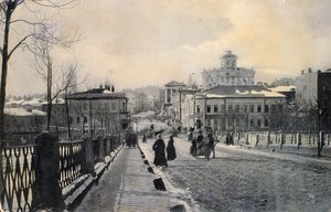 منظر لشارع Znamenka في فصل الشتاء ، موسكو ، روسيا ، أوائل القرن العشرين بواسطة غير معروف