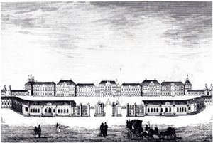 منظر لقصر كاترين في Tsarskoye Selo ، c. 1840 بواسطة غير معروف