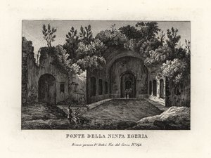 منظر لربيع الحورية Egeria ، Egeria nympheum ، Ninfeo d