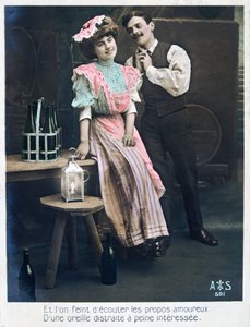 بطاقة بريدية فرنسية عتيقة ، c1900 بواسطة غير معروف
