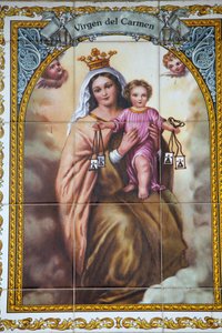 Virgen del Carmen mosaic MalagaEspagne بواسطة غير معروف