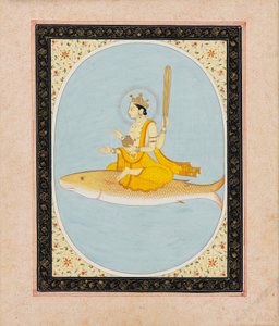 فيشنو مثل الصورة الرمزية للأسماك ، ماتسيا ، 1805-1815 بواسطة غير معروف