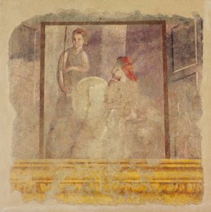 جزء من اللوحة الجدارية من الجدار الشمالي للغرفة H من فيلا P. Fannius ...، ca. 50-40 ق بواسطة غير معروف