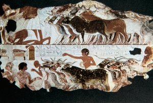 لوحة جدارية من مقبرة نبرون ، طيبة ، مصر ، ج 1350 قبل الميلاد بواسطة غير معروف