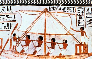 لوحة جدارية من مقبرة سنفر ، أبيدوس ، مصر القديمة ، الأسرة الثامنة عشر ، c1450 قبل الميلاد بواسطة غير معروف