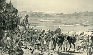 مشاهدة مسار القوات الأفغانية من جبل باب والي ، 1 سبتمبر 1880 ، 1901. بواسطة غير معروف