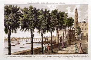 أعمال المياه في مباني يورك ، ستراند ، لتزويد لندن بالمياه من نهر التايمز ، 1790 بواسطة غير معروف