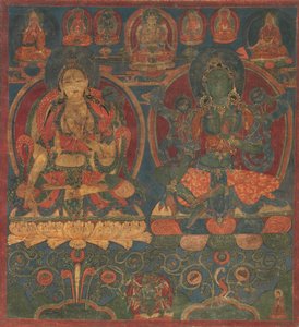 وايت تارا وغرين تارا ، 1450-1500. بواسطة غير معروف