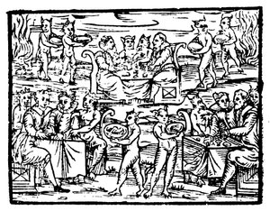السحرة والسحرة يحتفلون في السبت ، 1608 بواسطة غير معروف