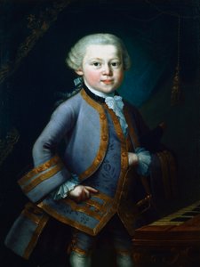 فولفجانج أماديوس موتسارت ، مؤلف نمساوي ، 1761 بواسطة غير معروف