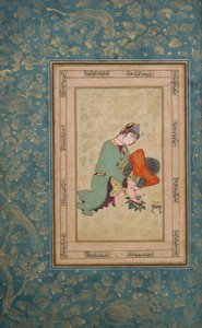 امرأة تضع الحناء ، أواخر القرن السادس عشر. بواسطة غير معروف
