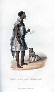 امرأة وطفل سباق بوشمان ، 1848 بواسطة غير معروف