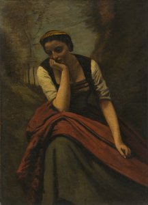 امرأة تتأمل ، بعد عام 1868. بواسطة غير معروف