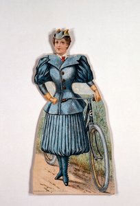 امرأة في لباس ركوب الدراجات ، الأمريكية ، c1900 بواسطة غير معروف