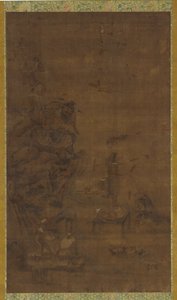 Zhong Kui ترويض الأوبئة الخمسة ، القرنين السادس عشر والسابع عشر. بواسطة غير معروف