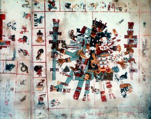 شكل زومورفيك من Codex Borgianus ، Mixtec ، المكسيك ما قبل كولومبوس ، c1400 بواسطة غير معروف
