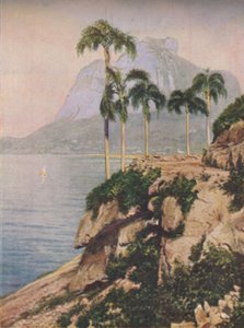 تلة جافيا - آفاق أن تسحر العين على طول الساحل المتعرج في ريو دي جانيرو ، c1935 بواسطة غير معروف