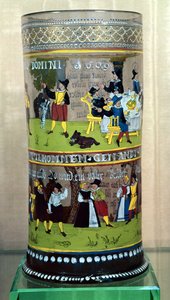 المينا الألماني هومين ، مؤرخة عام 1609 ، مزينة بمشاهد الاحتفال بواسطة غير معروف غير معروف