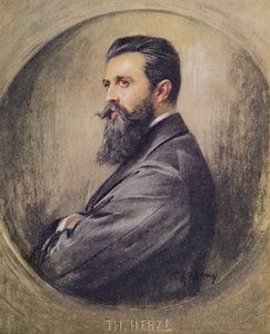 صورة تيودور هيرتزل (1860-1904) (باستيل على ورق)