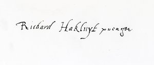 توقيع ريتشارد هكلويت (c.1552-1616) بواسطة غير معروف غير معروف