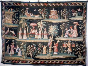 نسيج بأسلوب Chinoiserie لجون فان دير بانك ، Soho Tapestry Works ، أوائل القرن الثامن عشر بواسطة غير معروف غير معروف