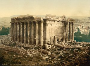 معبد المشتري ، الخارج ، بعلبك ، الأرض المقدسة ، (بعلبك ، لبنان) ، c.1890-c.1900