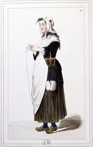 حائك بالمقصلة عام 1793. ج. 1810 (نقش) بواسطة فنان غير معروف