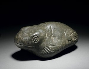 ضفدع نادر من حجر الأزتك ، حوالي 1200-1521 بواسطة غير معروف