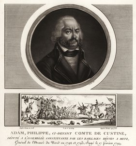 آدم فيليب ، كونت دي كوستين ، الجنرال الثوري الفرنسي ، أعدم بتهمة الخيانة 1793 بواسطة غير معروف