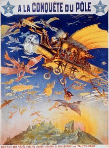 Affiche du film A la conquete du Pole de Georges Melies 1912 Film muet - Silent movie بواسطة غير معروف