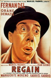 ملصق فيلم Récolte للمخرج MarcelPagnol مع Fernandel 1937 (بعد جان جيونو) بواسطة غير معروف