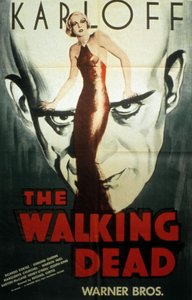 ملصق فيلم The Walking Dead - من إخراج مايكل كيرتس مع بوريس كارلوف عام 1936 بواسطة غير معروف