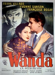 ملصق فيلم Wanda la Pecheresse بواسطة DuilioColetti مع Frank Villard Yvonne Sanson و Francoise Rosay 1952 بواسطة غير معروف