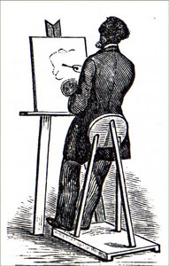 An artist using his easel. بواسطة غير معروف