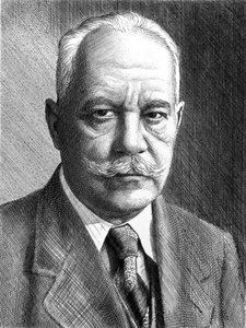 أرنولد سومرفيلد ، عالم فيزياء ألماني ، ج 1910-1920 بواسطة غير معروف