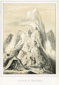 انهيار جليدي في مونت بلانك أسفر عن مقتل ثلاثة مرشدين. نقش "" Ciel Terre et Mer "بقلم R.Delasalle ، حوالي عام 1860 بواسطة غير معروف