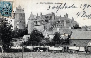 Brittany، Ille et Vilaine (35) ، Chateaugiron: منظر خارجي للقلعة - بطاقة بريدية مؤرخة عام 1904 بواسطة غير معروف