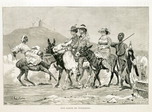 Cartoon of Western tourists in Egypt - Illustration from the Atlas of Egypt بواسطة غير معروف