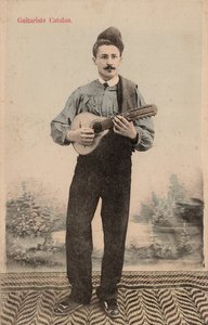 عازف الجيتار الكتالوني ، حوالي عام 1910 (بطاقة بريدية) بواسطة فنان غير معروف