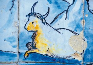 ماشية ، قرميد azulejos ، قصر مركيز فرونتيرا ، لشبونة ، البرتغال التفاصيل بواسطة فنان غير معروف