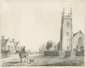 كنيسة كولويتش: رسم بالقلم ، 1833 بواسطة غير معروف