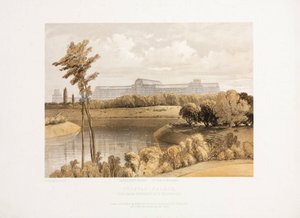 كريستال بالاس ، معرض ما بعد العظيم The Crystal Palace from the Intermediate Reservoir ، ج ١٨٥٥ بواسطة غير معروف
