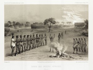 رقصة الهنود الأبينيغي ، البرازيل ، 1843-1847 بواسطة غير معروف