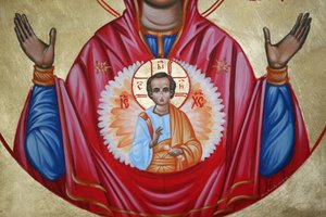 Detail of an icon in St Stephen