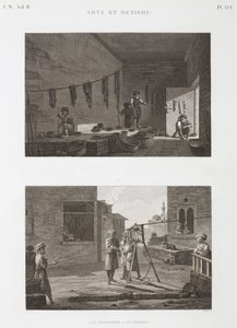 صناعة الأصباغ والأصباغ ، أعمال الصبغ وصنع الحبال ، مصر ، ج 1798 بواسطة غير معروف