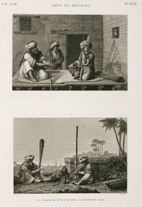 التصنيع ، صناع جذوع الأنابيب الأخرى ومضارب التبغ ، مصر ، ج 1798 بواسطة غير معروف