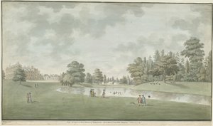 قاعة فيشرويك: الرسم بالألوان المائية ، 1786 بواسطة غير معروف