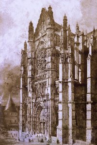 فرنسا - واز - قسم 60 - بوفيه - د. Musee Departemental de l'Oise - نقش "" Cathedrale de Beauvais "" بواسطة غير معروف