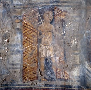 Fresco in Agios Georgios Church, Plemeniana, Crete, Greece (photo)